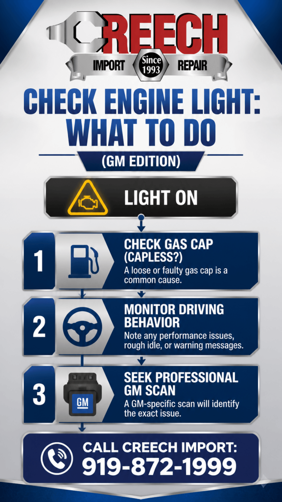 check engine light diagnosis in Raleigh