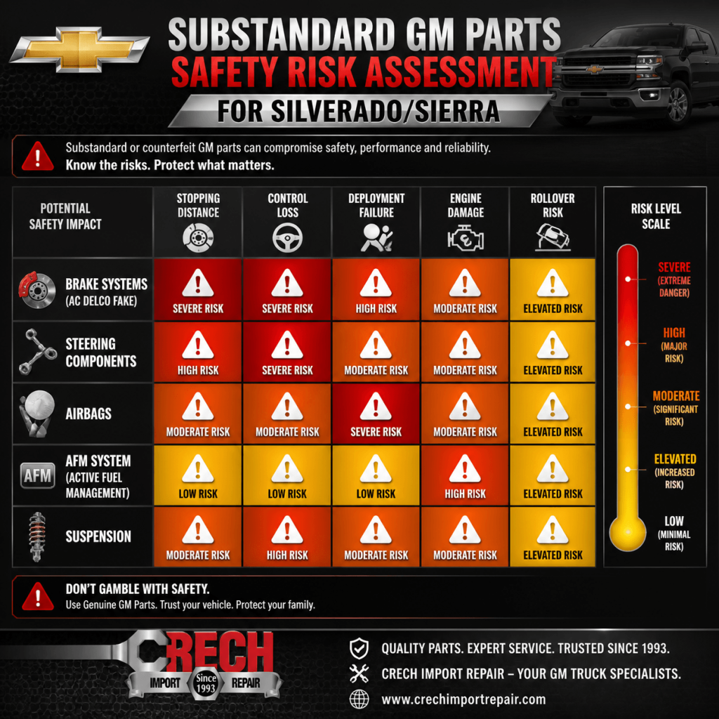 substandard auto parts