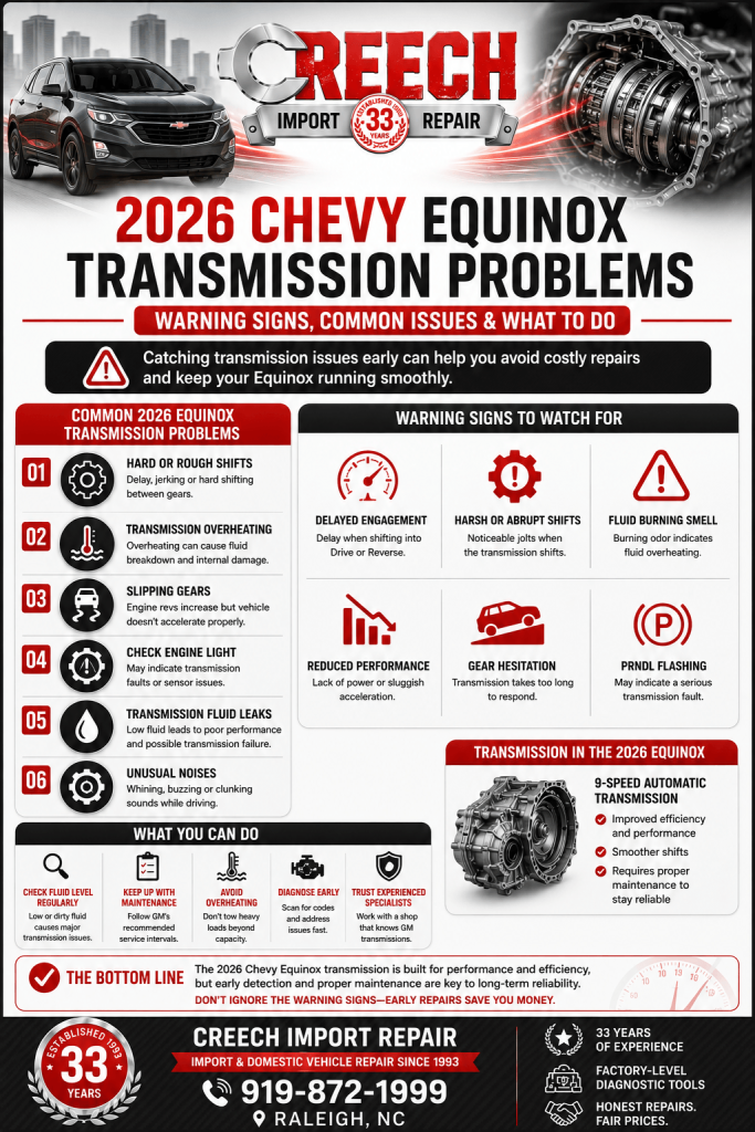 Equinox transmission problems 2026