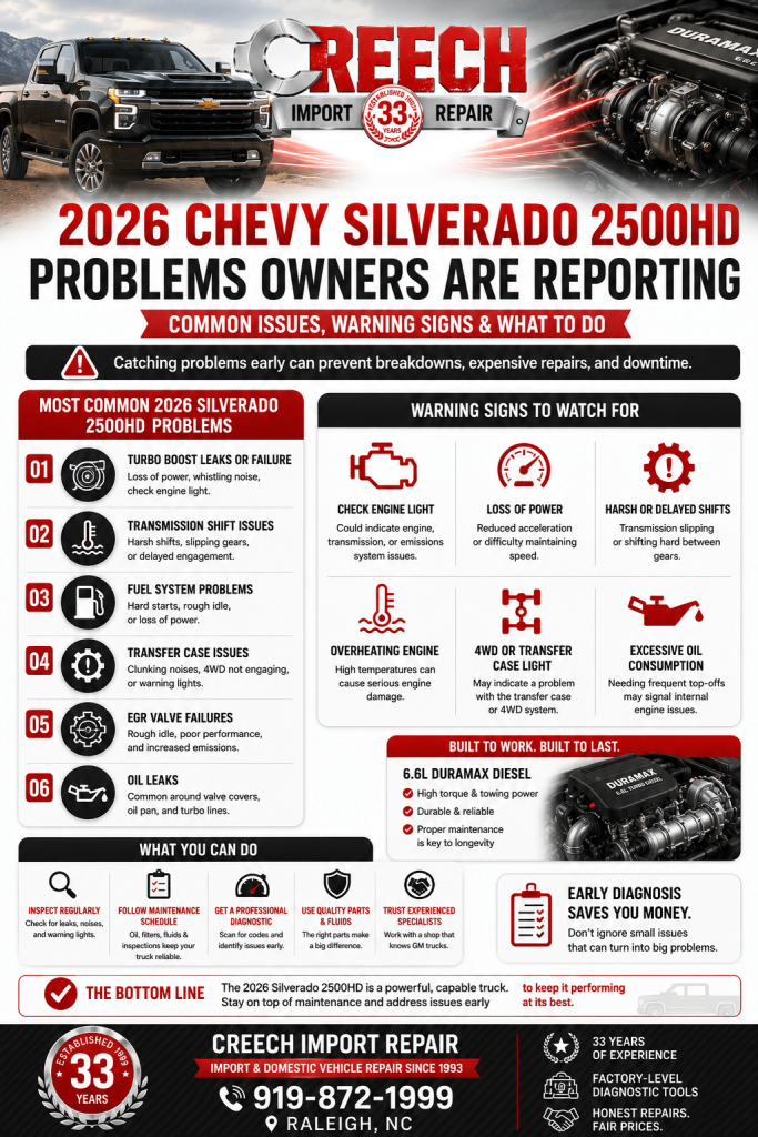 Silverado 2500HD problems 2026