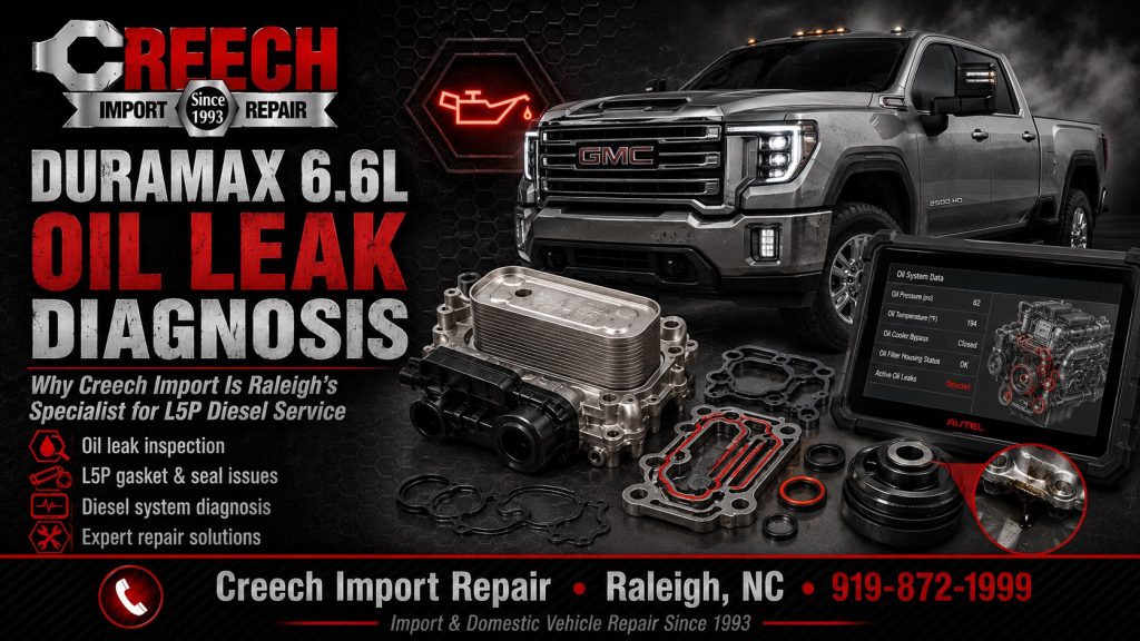 Duramax 6.6L oil leak diagnosis
