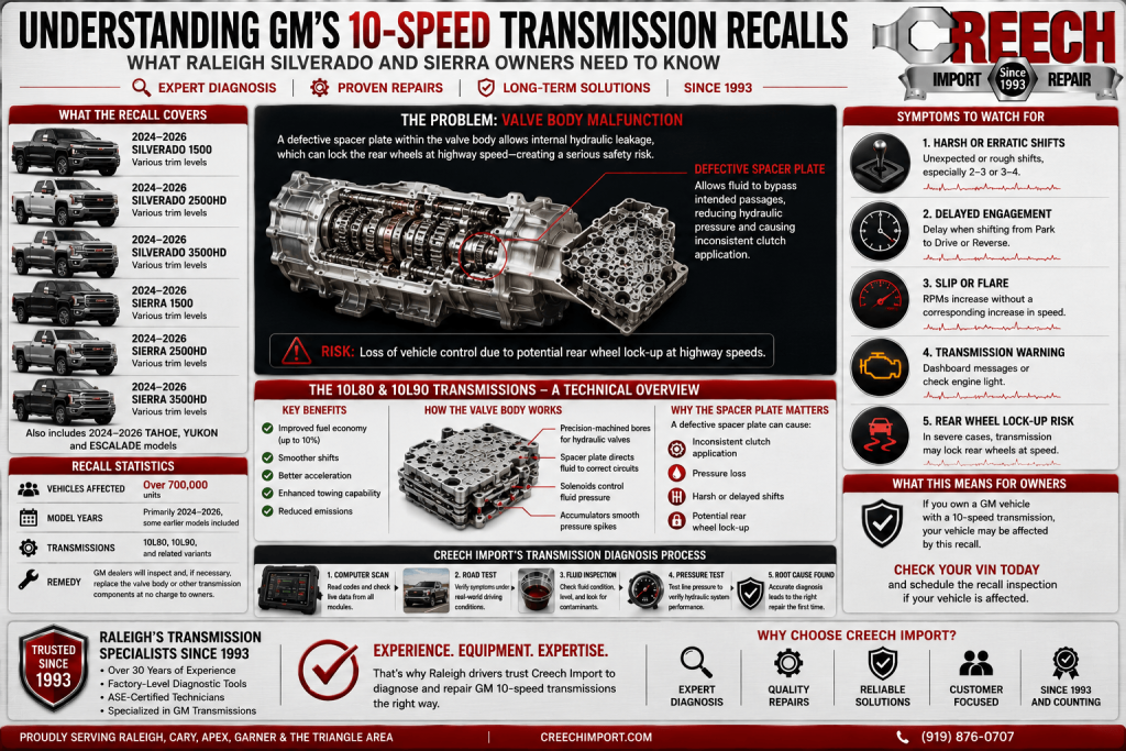 GM 10-speed transmission recall