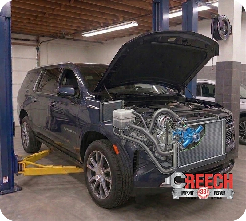 Cooling system repair in Raleigh NC at Creech Import Repair for import and domestic vehicles